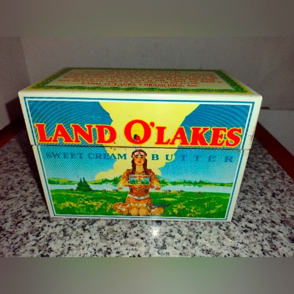 Land O'Lakes Sweet Cream Butter Recipe Box with Alphabet Card-ex Recipe Cards. - Picture 2 of 9
